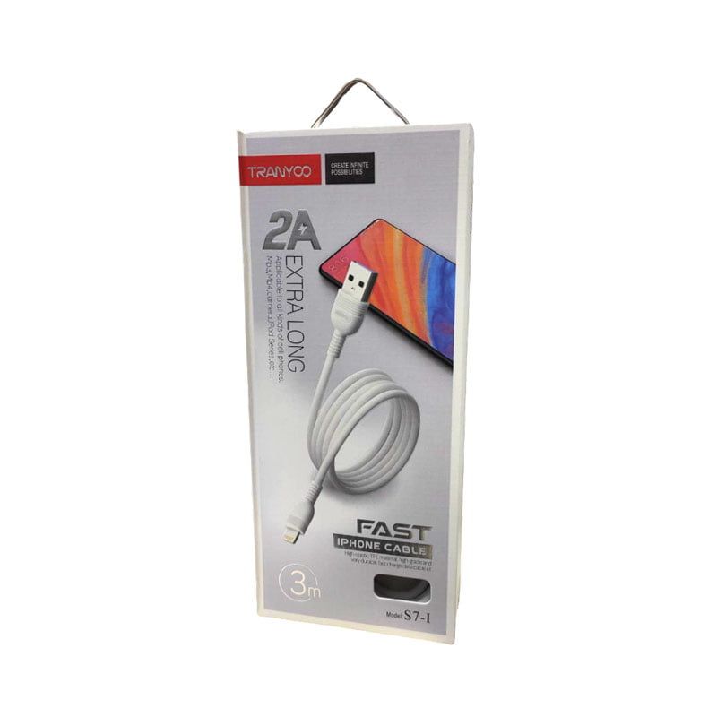 Tranyoo Καλώδιο δεδομένων lighting IOS 2A 3m S7-l - Fast charger lighting cable Tranyoo