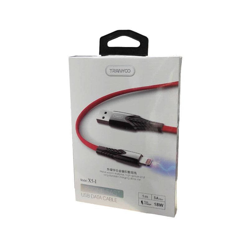 Tranyoo Καλώδιο δεδομένων lighting IOS 18W 5A 1m X5-l - Fast charger cable Tranyoo