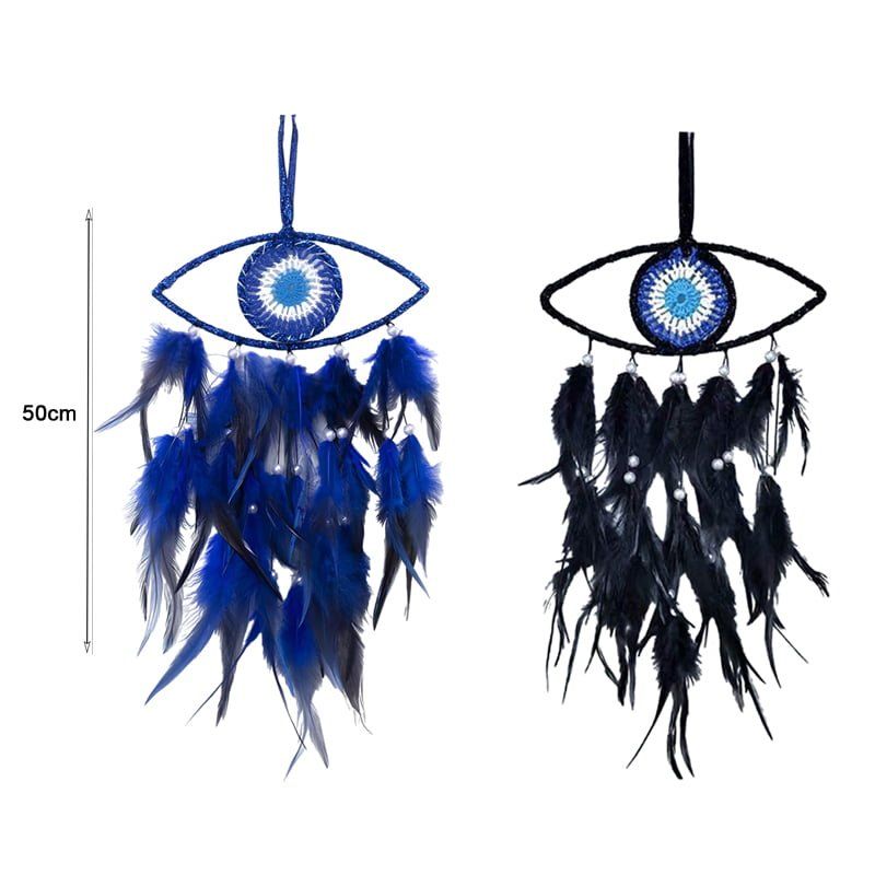 Ονειροπαγίδα μάτι 50cm - Dreamcatcher - Λευκό - Μαύρο OEM