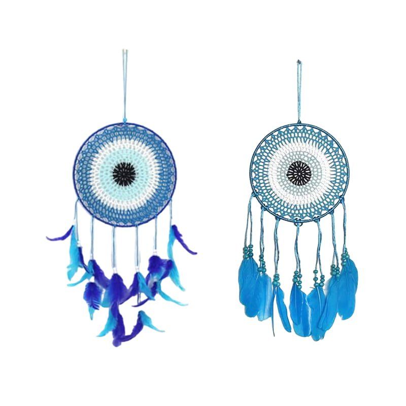 Ονειροπαγίδα μάτι 60cm - Dreamcatcher - Λευκό - Μαύρο OEM