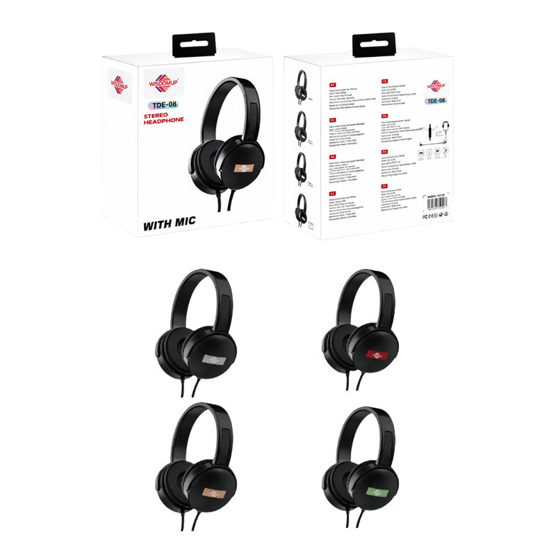 Wisdomup Ενσύρματα Ακουστικά Κεφαλής TDE-08 - Stereo HIFI Headphone OEM