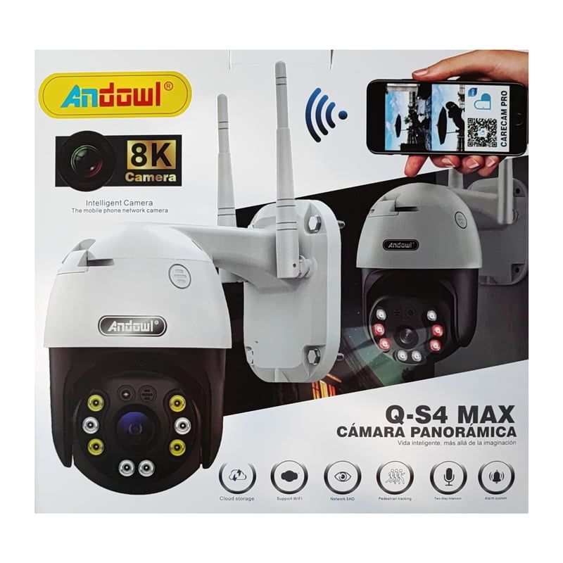 Andowl Q-S4 Max IP Κάμερα Παρακολούθησης Wi-Fi 3MP Full HD+ Αδιάβροχη με Μικρόφωνο - Panoramic Camera ANDOWL
