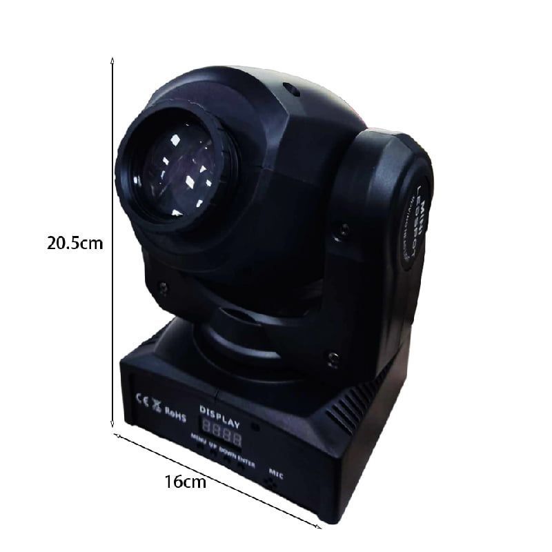 Φωτορυθμικό με περιστρεφόμενη κεφαλή 10W- Mini moving projector 10W OEM