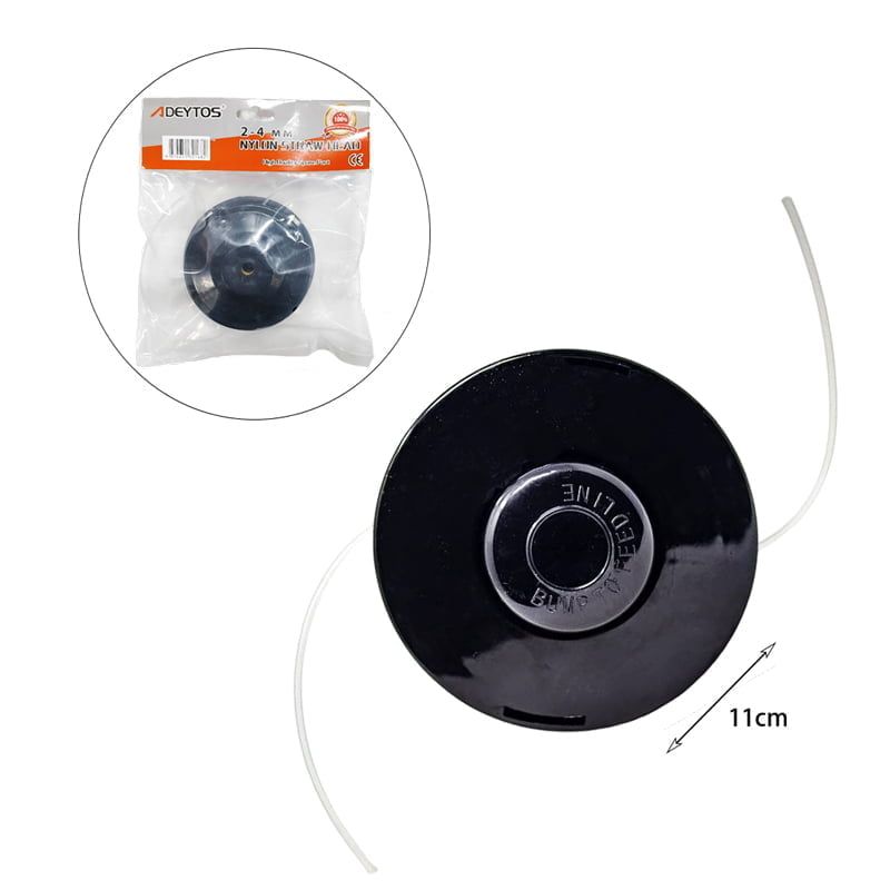 Κεφαλή μισινέζας 2-4mm - Deytos nylon straw head - Μαύρο - Πράσινο OEM