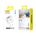 Andowl Φορτιστής κινητού USB Διπλός 3.1A Q-CD63 - Mobile charger ANDOWL