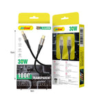 Andowl Καλώδιο δεδομένων TypeC σε TypeC 1m 30W Q-SJ990 - Data Cable ANDOWL