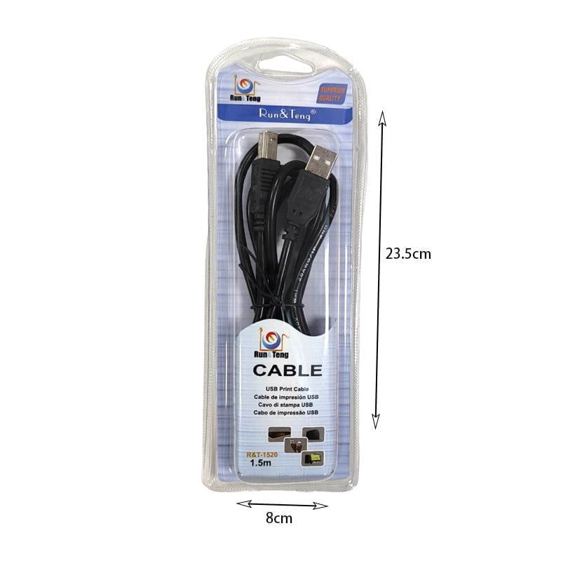 Run&Teng Καλώδιο εκτυπωτή 1.5Μ - USB Print Cable R&T-1520 RUN&TENG