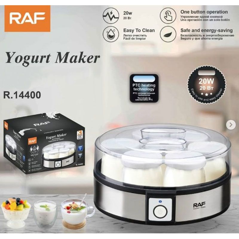 RAF Ηλεκτρικός Αφρογαλιέρας / Συσκευή Παρασκευής Γάλακτος 20W R-14400 - Yogurt Maker RAF