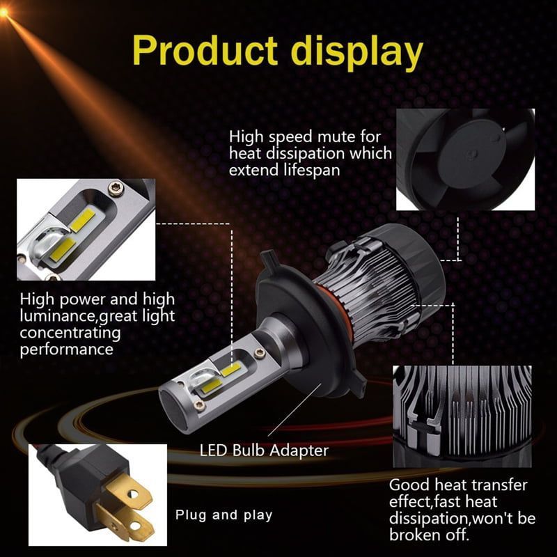 LED Φώτα αυτοκινήτου H4 9-32V - LED Bulb Car Headlight OEM