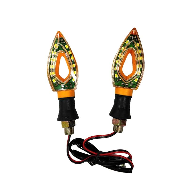 Wenchang Φλας Μηχανής σετ 2τμχ 12V - Motorcycle LED Replacement Globe Corner Lights Wenchang