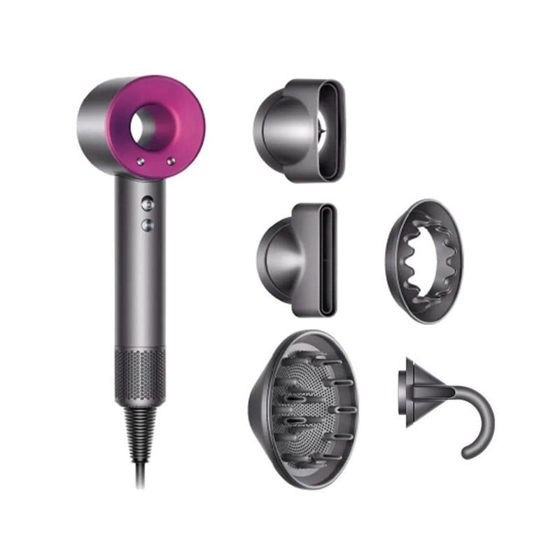 Πιστολάκι Μαλλιών με Διάφορα Εξαρτήματα - Leafless Hair Dryer - Ασημί - Ροζ OEM
