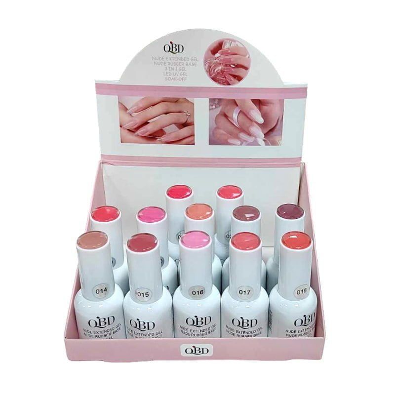 QBD 3 σε 1 Gel για επιμήκυνση - 3in1 Nude Extender Gel Rubber Base Soak-Off - A OEM