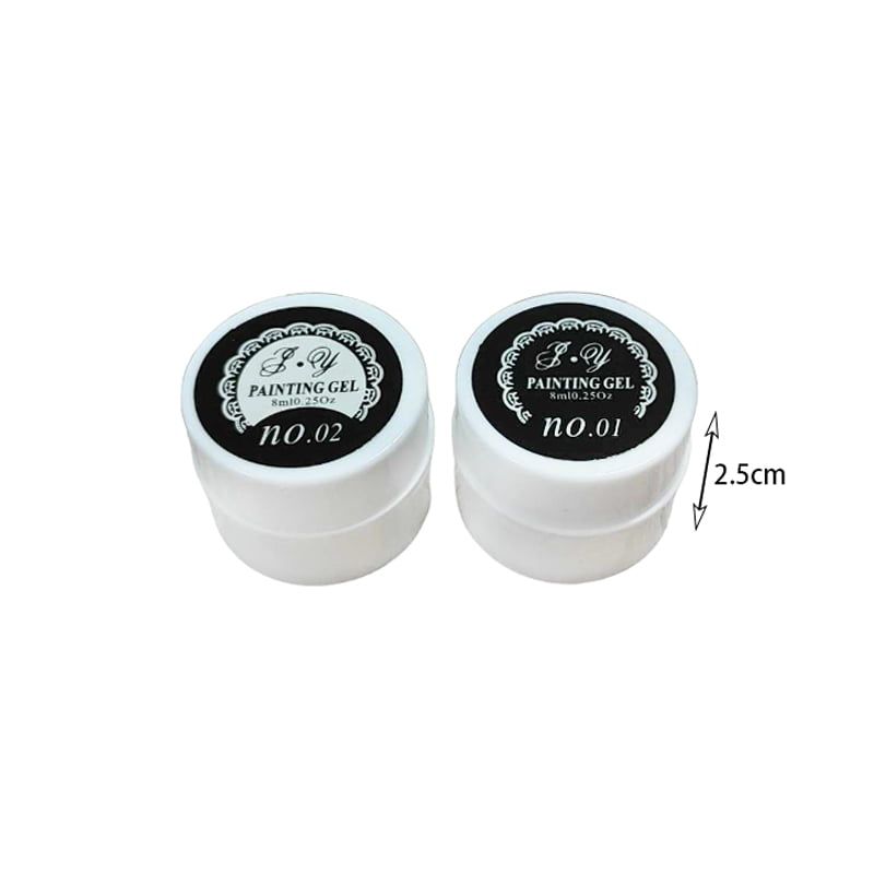 Painting Color Gel για nail art 8ml 250oz - Νο. 02 Λευκό OEM
