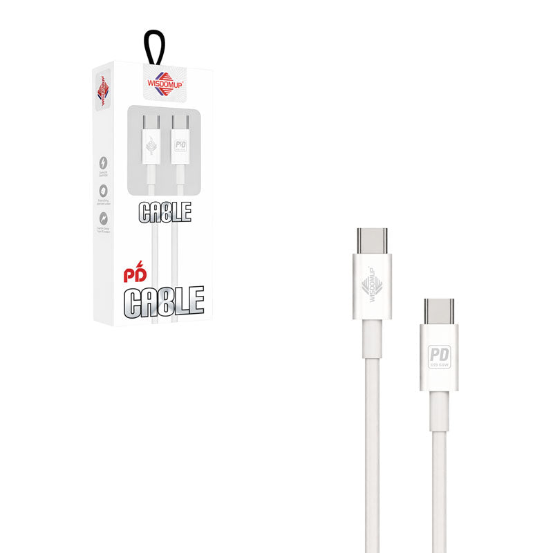 Wisdomup Καλώδιο Φόρτισης USB-C σε USB-C PD 66W 1m SJX-20CC – USB-C to USB-C PD 66W Fast Charging Cable OEM