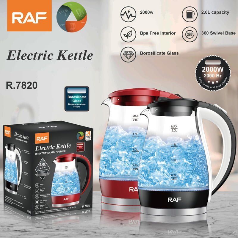 RAF Ηλεκτρικός βραστήρας 2.0L 2200W R.7820 - Electric Kettle - Κόκκινο OEM
