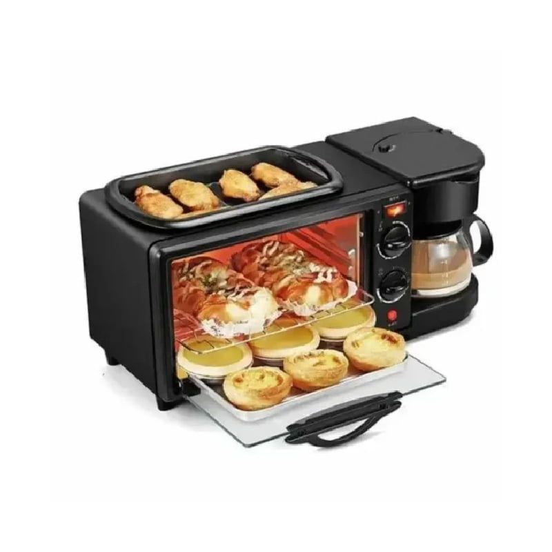 RAF 3 σε Ηλεκτρικός φούρνος με καφετιέρα R.5308R - 3 in 1 Breakfast Maker RAF