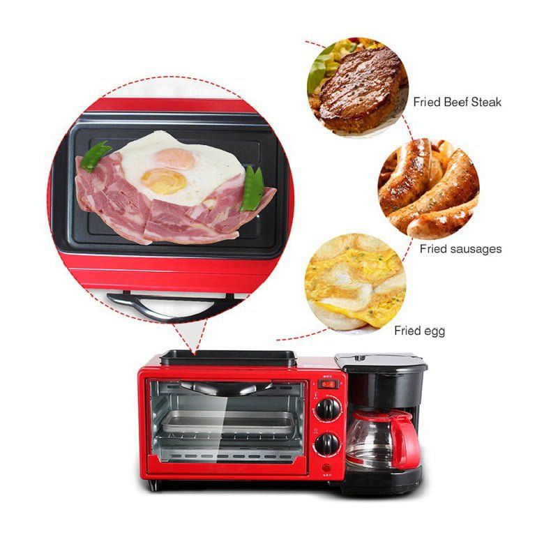 RAF 3 σε Ηλεκτρικός φούρνος με καφετιέρα R.5308R - 3 in 1 Breakfast Maker RAF