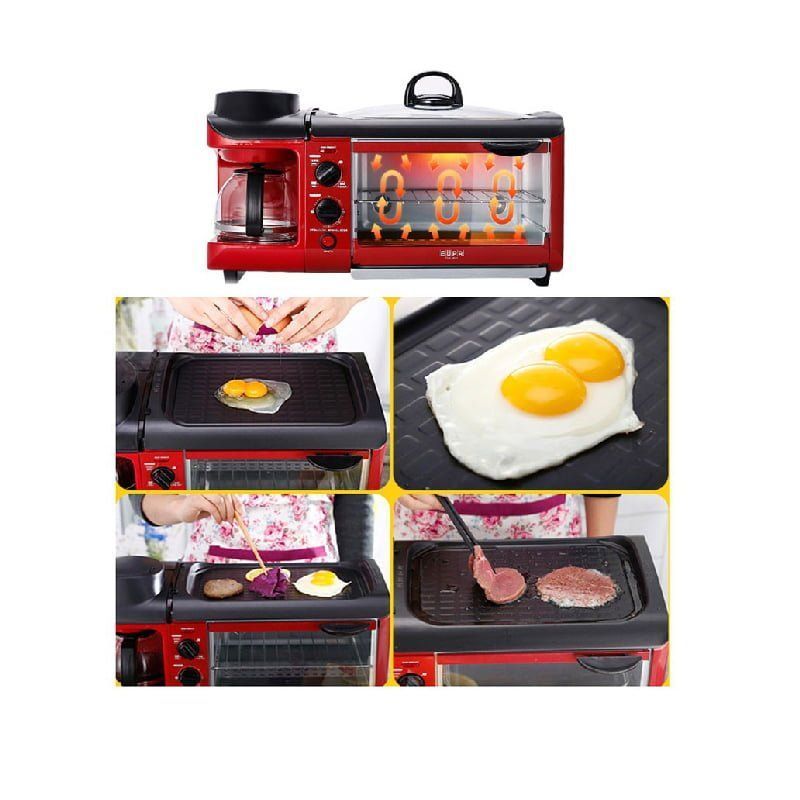 RAF 3 σε Ηλεκτρικός φούρνος με καφετιέρα R.5308R - 3 in 1 Breakfast Maker RAF