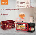 RAF 3 σε Ηλεκτρικός φούρνος με καφετιέρα R.5308R - 3 in 1 Breakfast Maker RAF