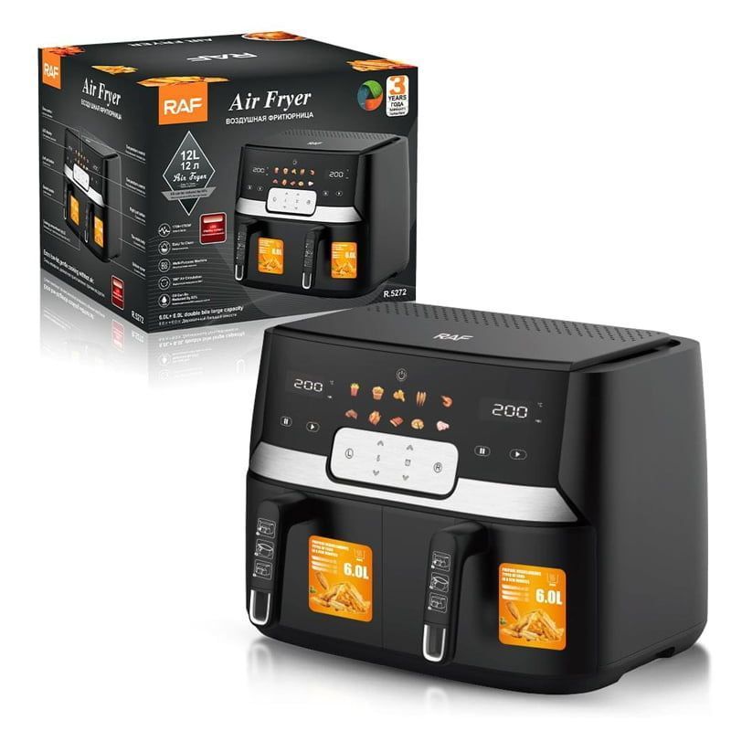 RAF Φριτέζα Αέρος με Αποσπώμενο Κάδο 9lt 1700+1700W R.5272 - Air Fryer RAF