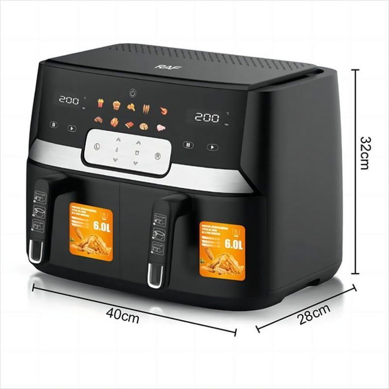 RAF Φριτέζα Αέρος με Αποσπώμενο Κάδο 9lt 1700+1700W R.5272 - Air Fryer RAF