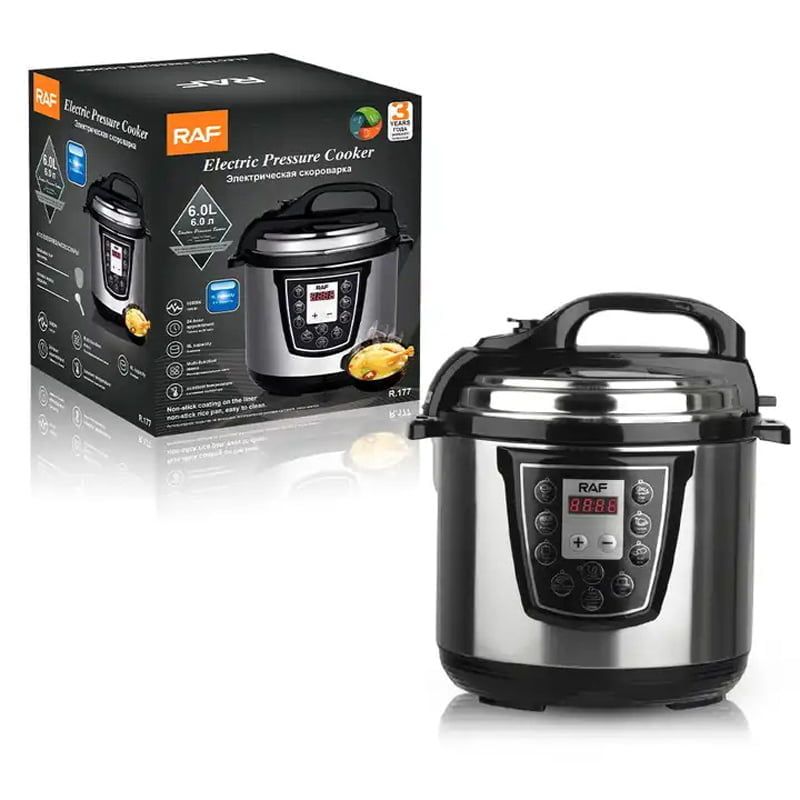 RAF Ηλεκτρικός Πολυμάγειρας 6.0L 1000W R.177 - Electric Pressure Cooker RAF