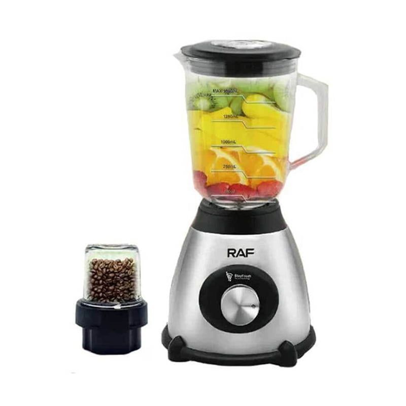 RAF Μπλέντερ με Γυάλινη Κανάτα 1.5lt 1000W Inox R.295 - Electric Blender RAF