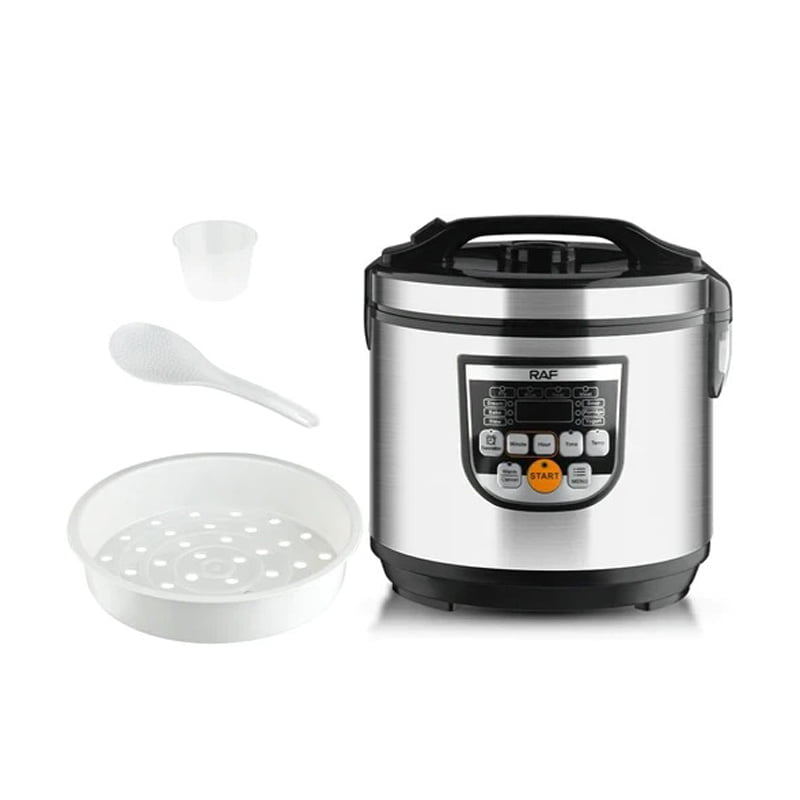 RAF Ηλεκτρικός Πολυμάγειρας Rice Cooker 5L 700W με Αντικολλητικό Μπολ και 12 Προγράμματα R.178 - Rice Cooker RAF