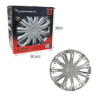 Versaco Σετ Τάσια Αυτοκινήτου 4τμχ 13" Ασημί - Wheel Covers Versaco