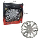 Versaco Σετ Τάσια Αυτοκινήτου 4τμχ 14" Ασημί - Wheel Covers Versaco