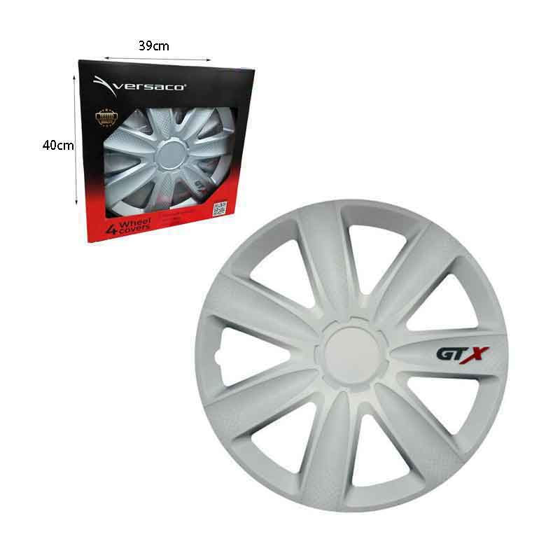 Versaco Σετ Τάσια Αυτοκινήτου 4τμχ 14" Ασημί - Wheel Covers Versaco