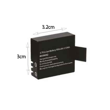 Μπαταρία για Action Camera 3.7V Li-ion 900mAh 3.3Wh- Battery OEM