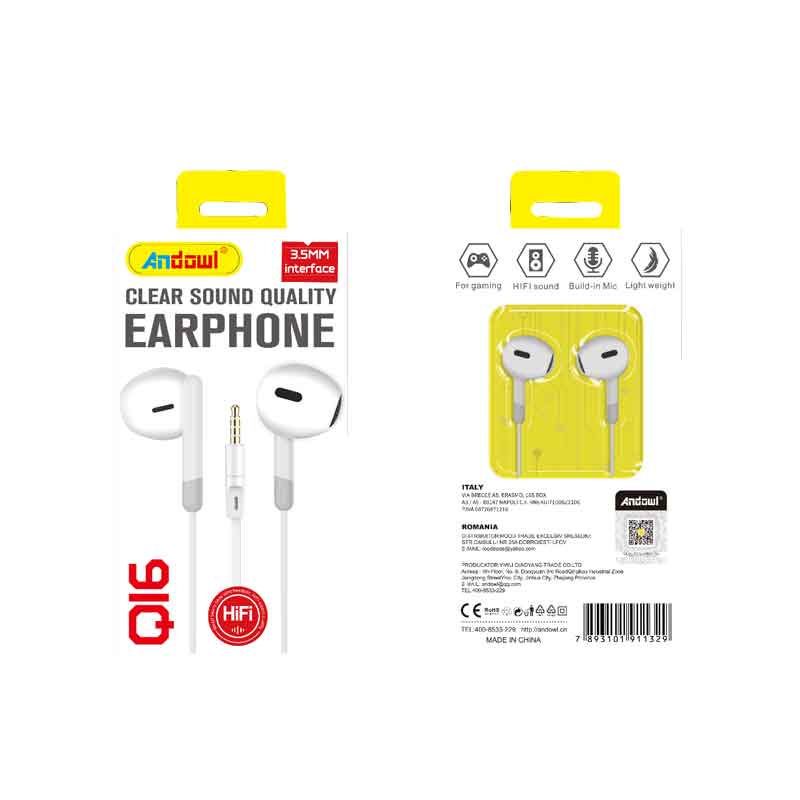 Andowl Ενσύρματα Ακουστικά με AUX 3.5mm Q16 - Earphone ANDOWL