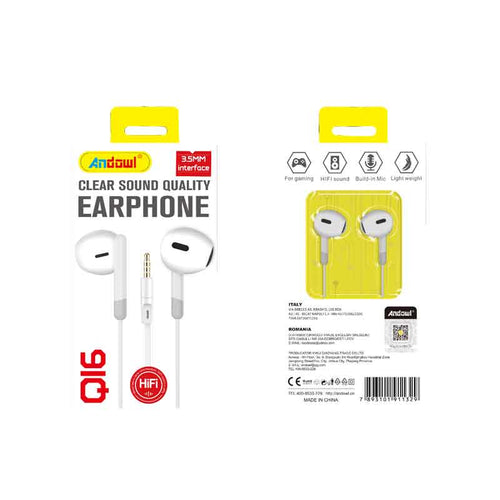 Andowl Ενσύρματα Ακουστικά με AUX 3.5mm Q16 - Earphone ANDOWL