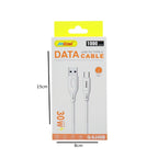 Andowl Καλώδιο Φόρτισης & Μεταφοράς Δεδομένων USB σε Type-C 3A Q-SJ49B - USB to Type-C 30W Data Cable Andowl