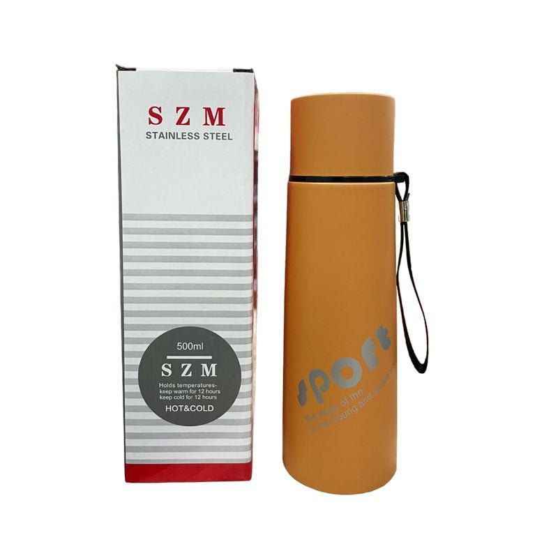 SZM Μπουκάλι Θερμός 500mL - Stainless Steel Bottle Jingbang 777 - Πορτοκαλί SZM