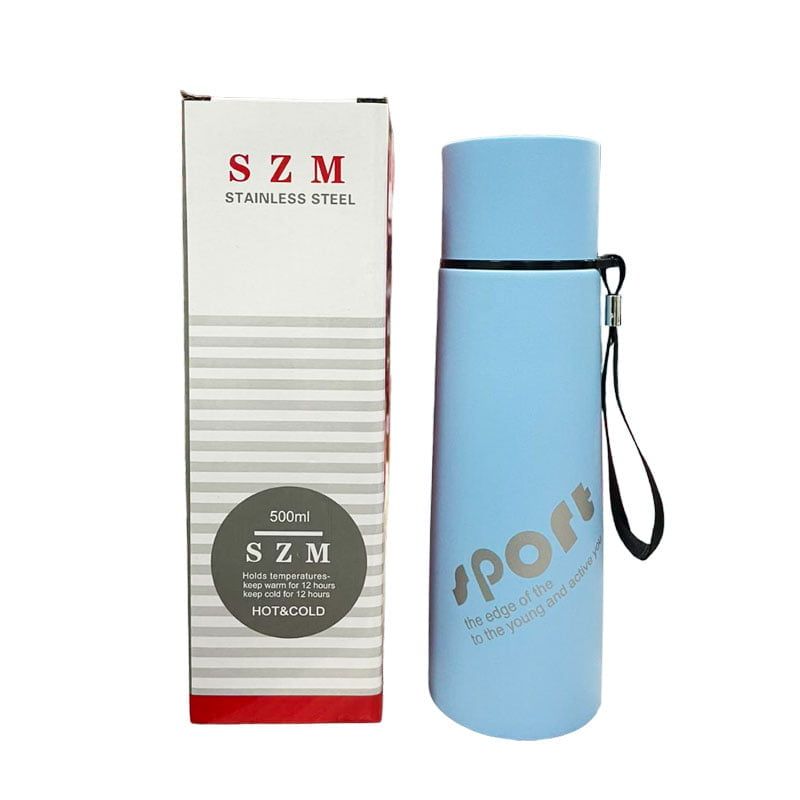 SZM Μπουκάλι Θερμός 500mL - Stainless Steel Bottle Jingbang 777 - Λευκό SZM