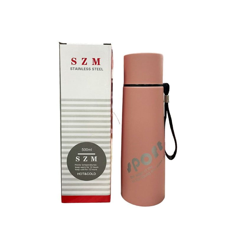 SZM Μπουκάλι Θερμός 500mL - Stainless Steel Bottle Jingbang 777 - Λευκό SZM