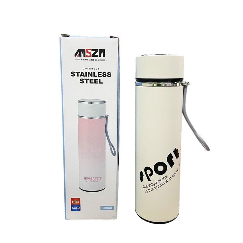 MSZM Μπουκάλι Θερμός 500mL - Stainless Steel Bottle - Γκρι MSZM