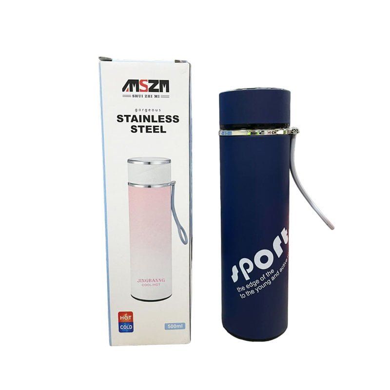 MSZM Μπουκάλι Θερμός 500mL - Stainless Steel Bottle - Γκρι MSZM