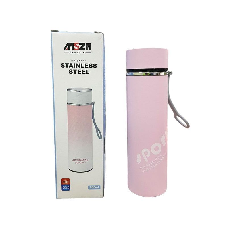 MSZM Μπουκάλι Θερμός 500mL - Stainless Steel Bottle - Γκρι MSZM