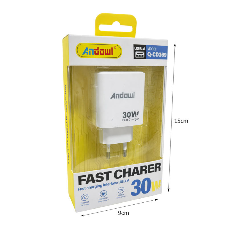 Andowl Φορτιστής 30W Q-CD369 - Fast Charger OEM
