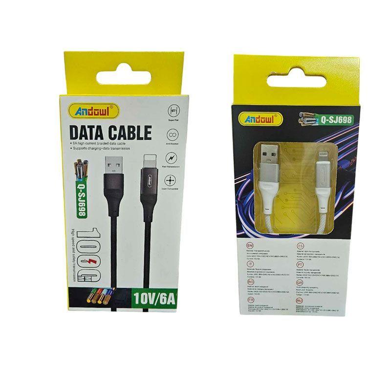 Andowl Καλώδιο δεδομένων USB σε Lighting 10V/6A Q-SJ698 - Data Cable ANDOWL