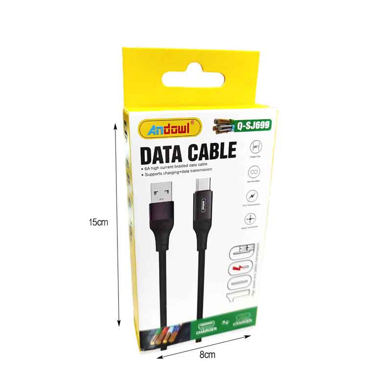 Andowl Καλώδιο δεδομένων TypeC σε USB 1m Q-SJ699 - Data Cable ANDOWL