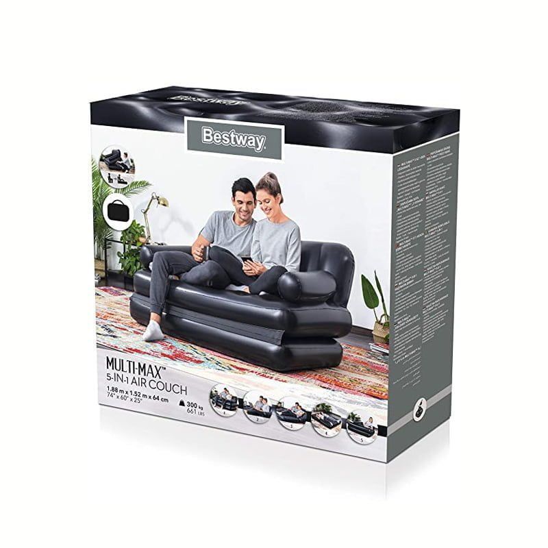 Bestway Διπλός πολυλειτουργικός φουσκωτός καναπές 1.88mx1.52mx64cm - Air Couch OEM