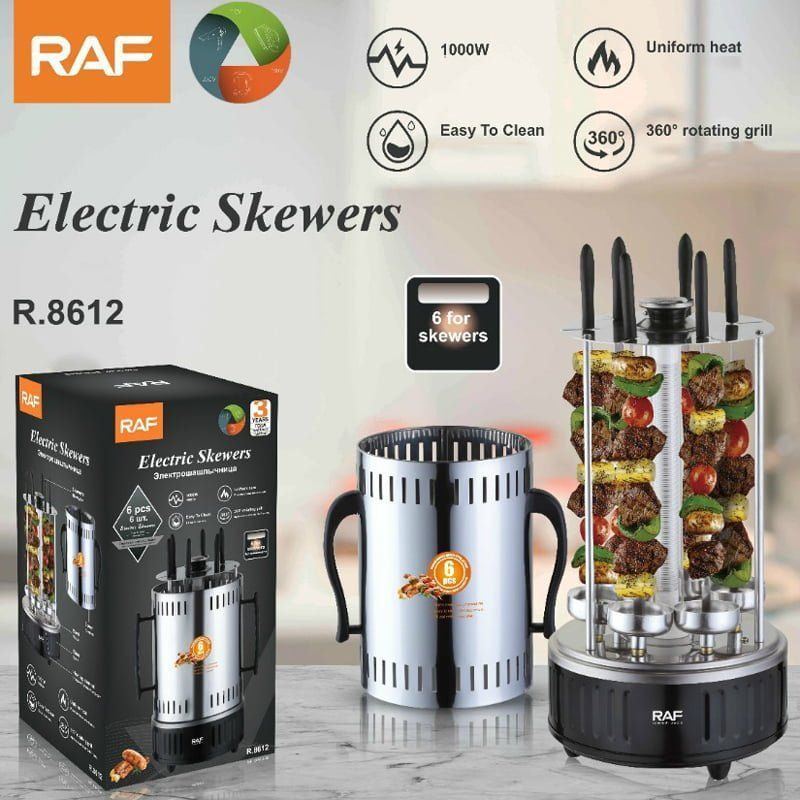 Raf R.8612 Ηλεκτρική Κάθετη Ψησταριά 1000W 6pcs - Electric Skewers RAF