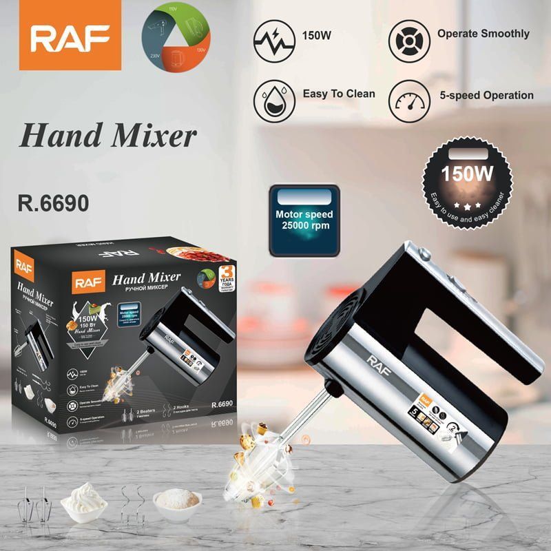 RAF Μίξερ Χειρός 100W R.6690 - Hand Mixer RAF