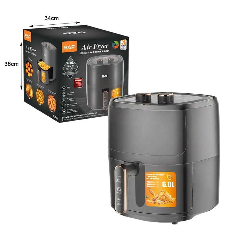 RAF Φριτέζα Αέρος με Αποσπώμενο Κάδο 1500W 6.0L R.5325 - Air Fryer RAF