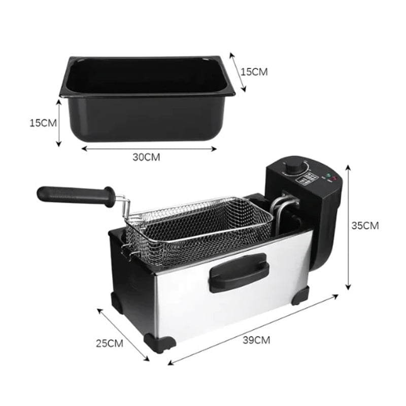 RAF Φριτέζα λαδιού inox 2000W 3.0L R.5299 - Deep Fryer RAF