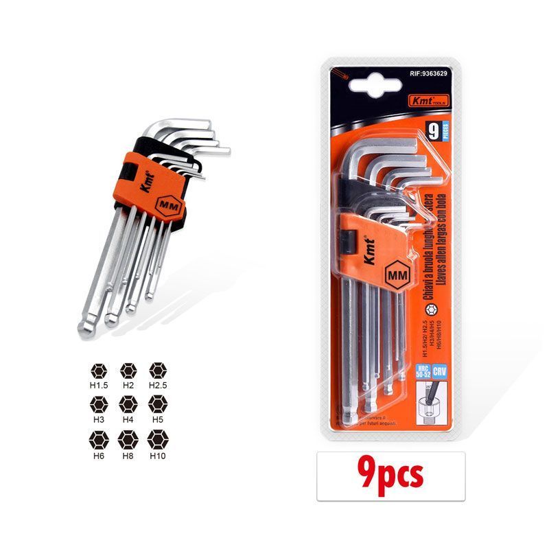 KMT Σετ με 9 Κλειδιά Άλλεν - Εργαλεία Allen - Durable Wrench 9pc Hex Key Set OEM